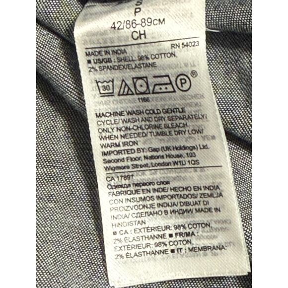 Banana Republic Dillon Black Denim Women's Button-Up Shirt, Size S-- - Picture 6 of 6